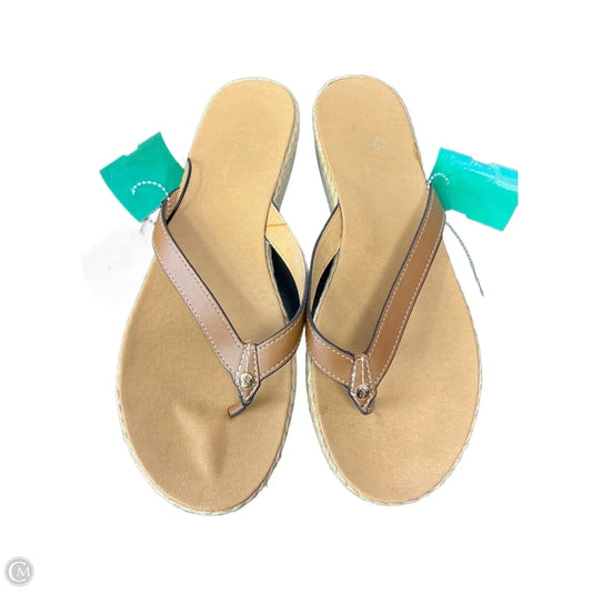 Sandals Flip Flops By Tommy Bahama In Tan, Size: 9.5