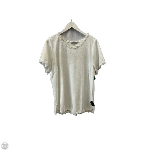 Top Short Sleeve By Green Envelope In White, Size: 1x