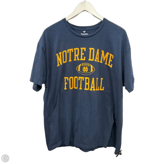 Top Short Sleeve By Fanatics In Navy, Size: Xl