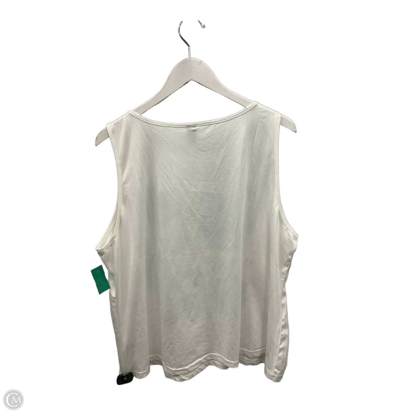 Top Sleeveless By Emery Rose In White, Size: 3x