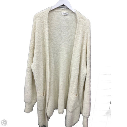 Sweater Cardigan By Adora In Cream, Size: 3x