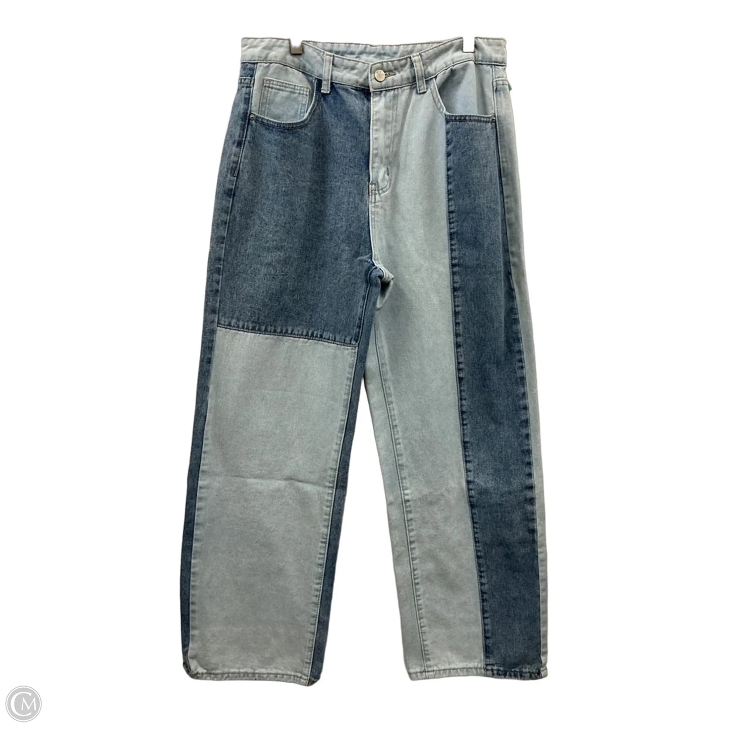 Jeans Straight By Shein In Blue Denim, Size: 10