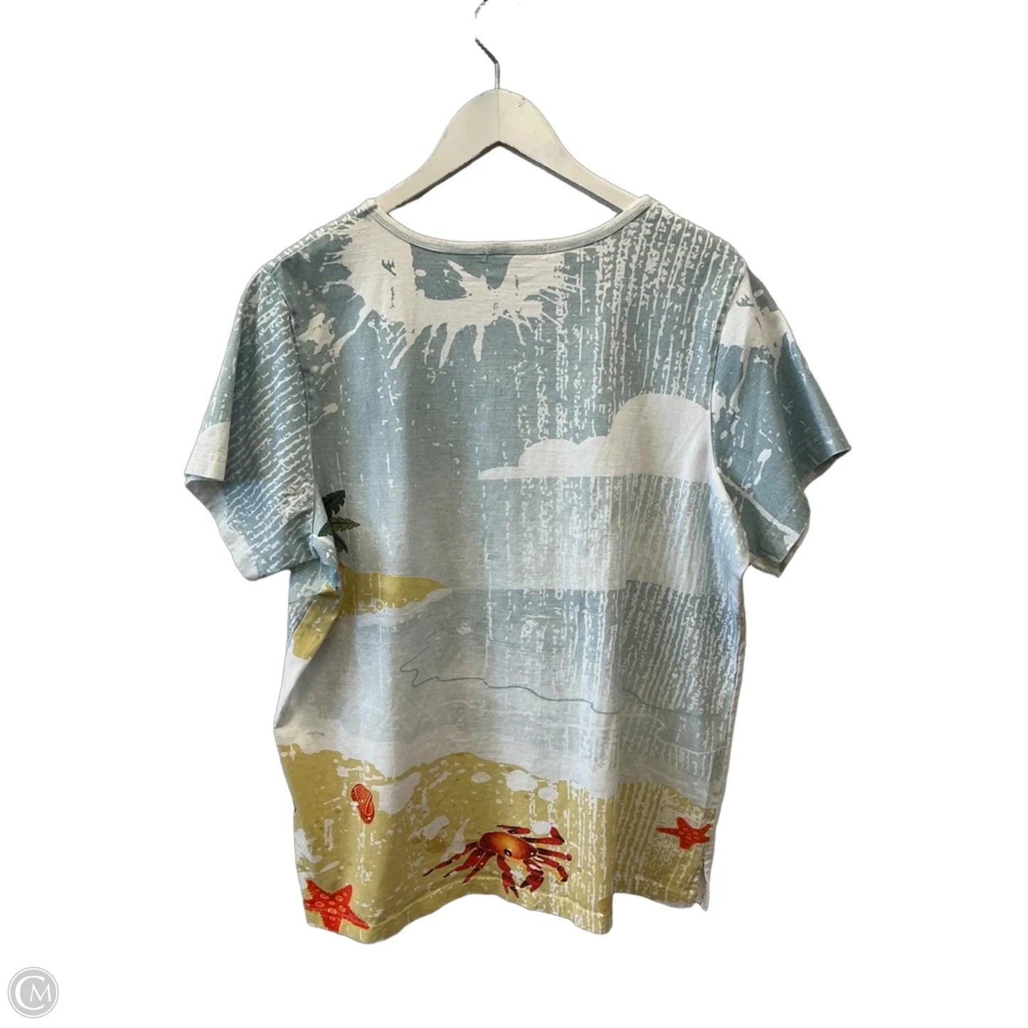 Top Short Sleeve By Clothes Mentor In Blue, Size: 1x