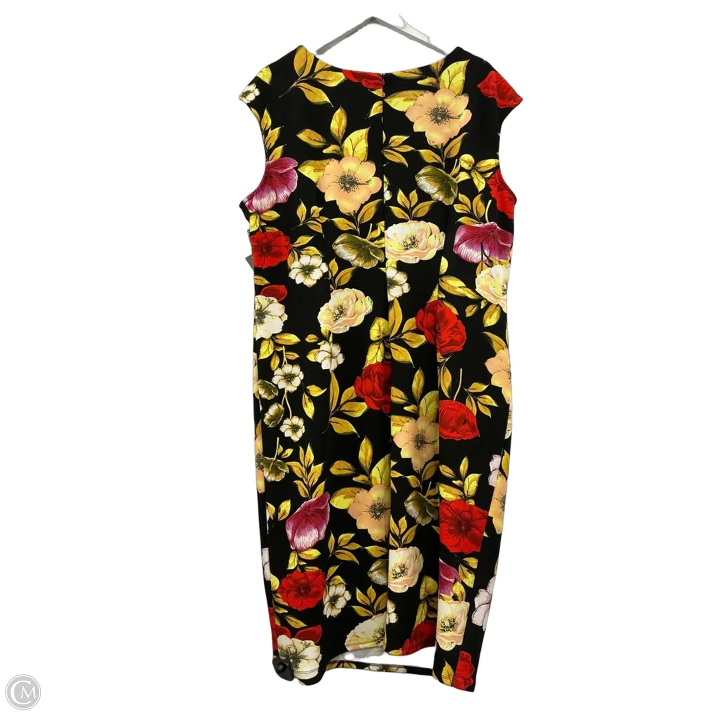 Dress Casual Midi By Glamour In Floral Print, Size: 18