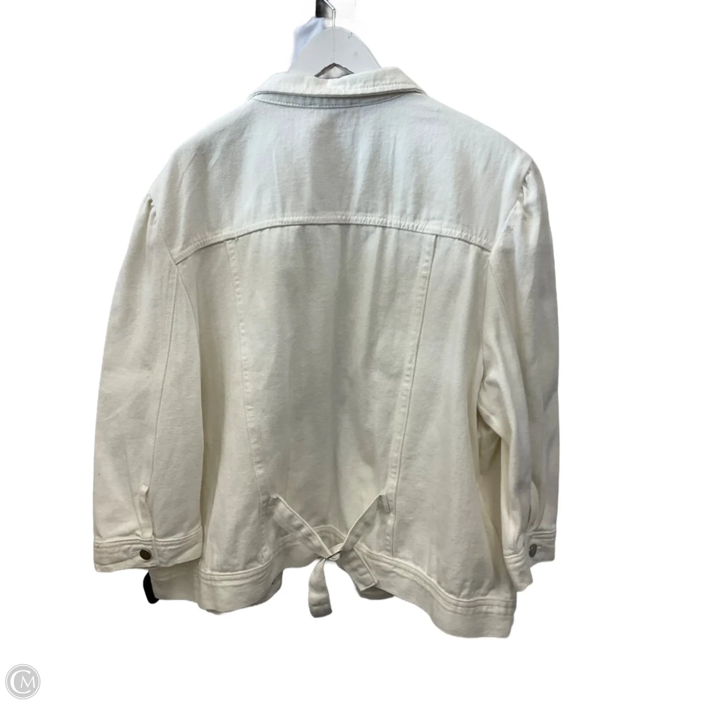 Jacket Denim By Savanna Jane In White, Size: 2x