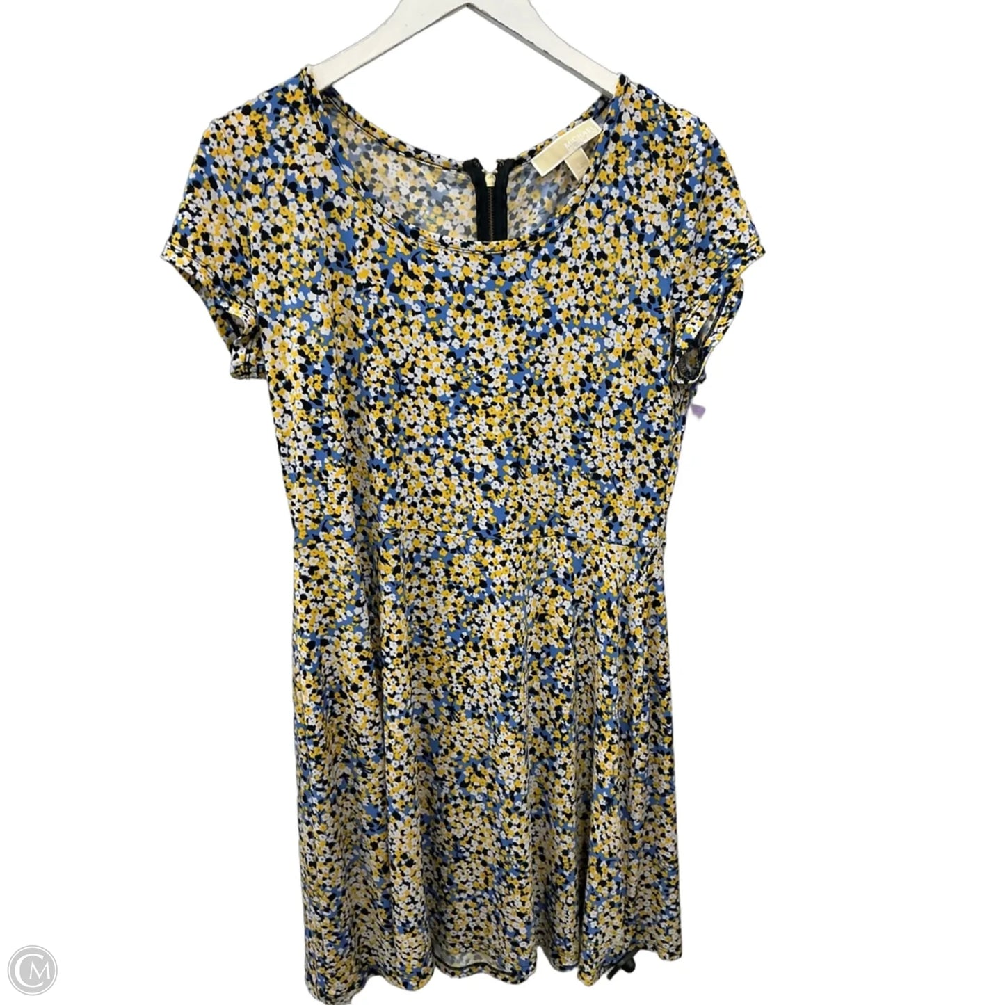 Dress Casual Short By Michael By Michael Kors In Blue & Yellow, Size: L