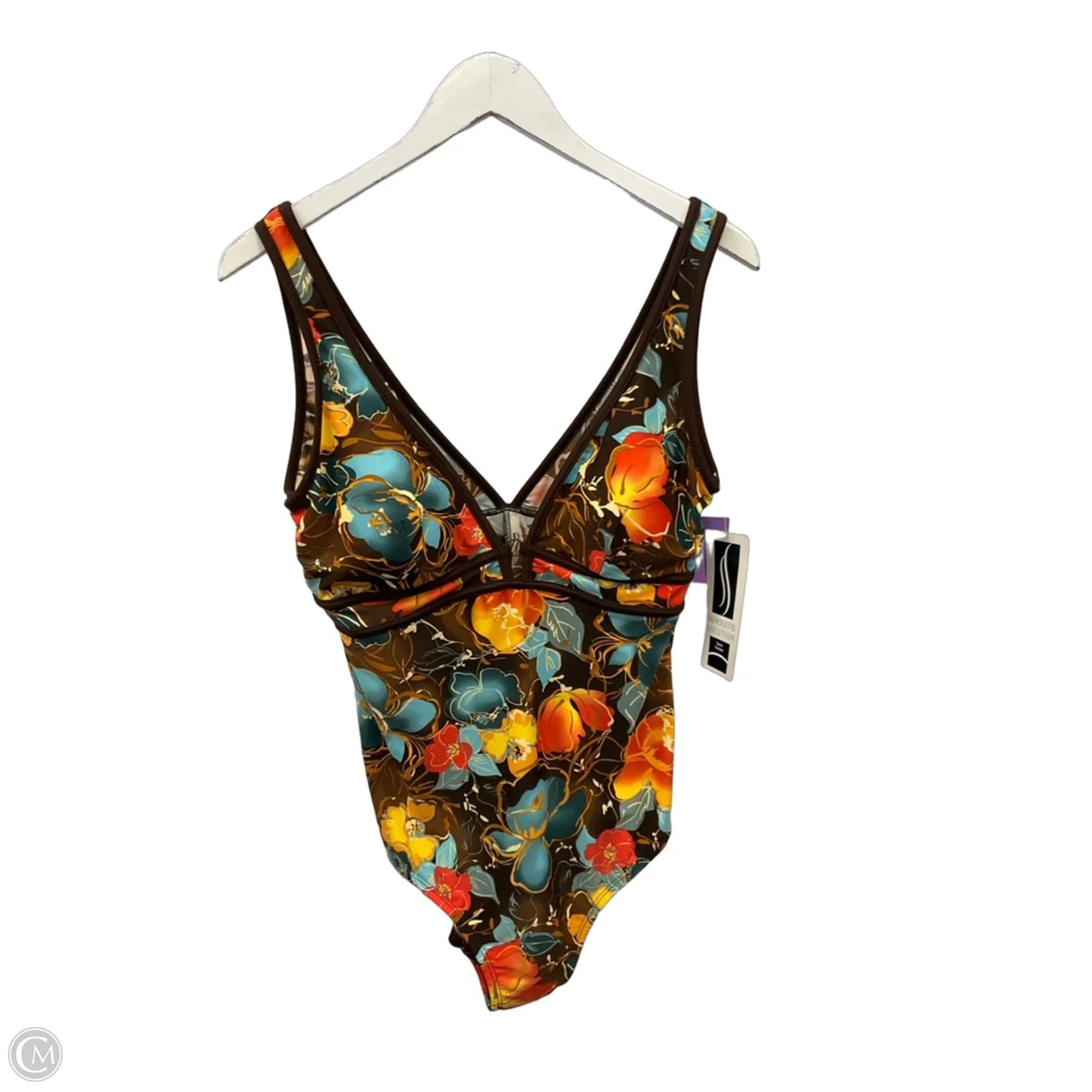 Swimsuit By Clothes Mentor In Brown, Size: 14