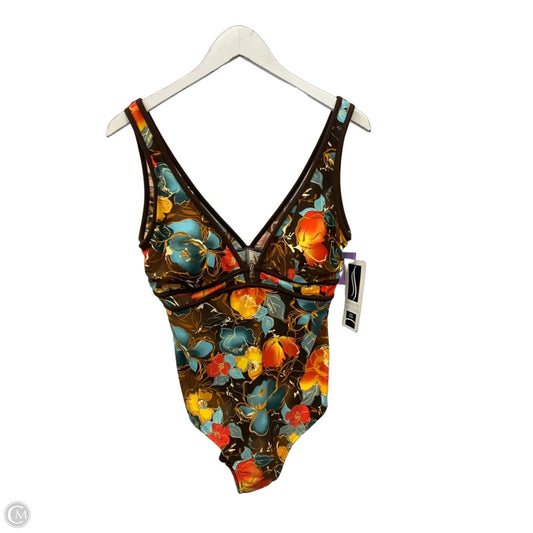 Swimsuit By Clothes Mentor In Brown, Size: 14
