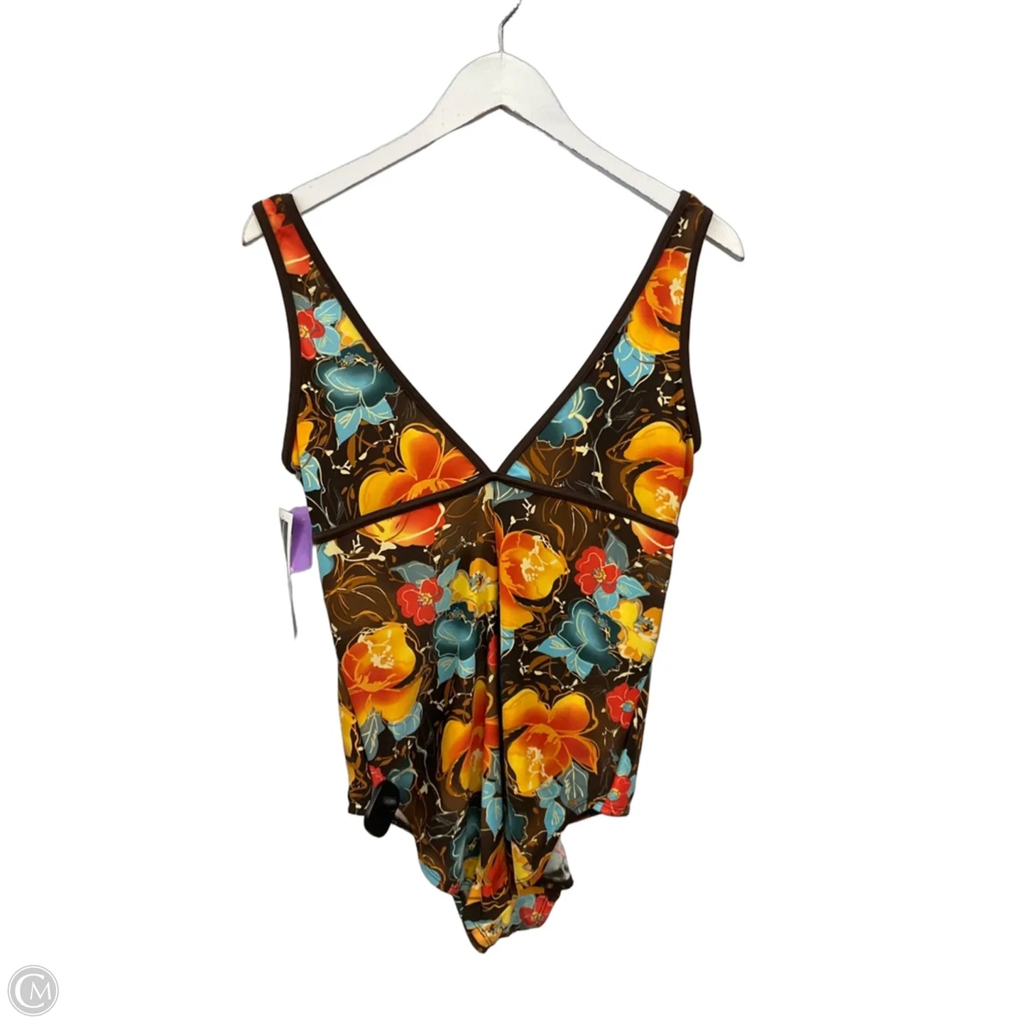 Swimsuit By Clothes Mentor In Brown, Size: 14