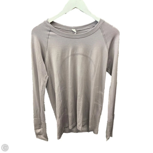 Athletic Top Long Sleeve Crewneck By Lululemon In Purple, Size: 10
