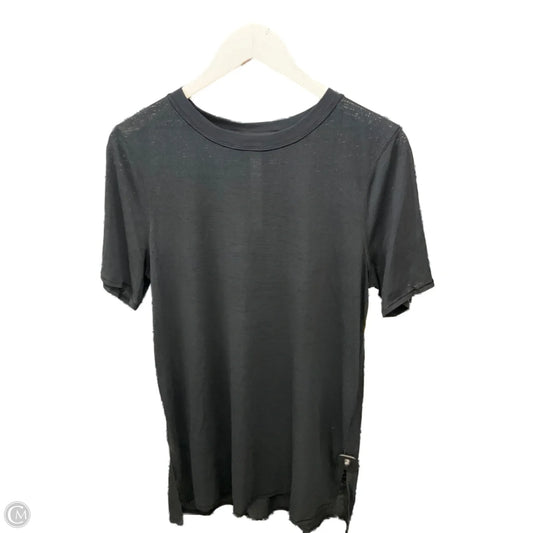 Athletic Top Short Sleeve By Lululemon In Black, Size: 10