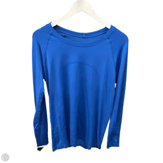 Athletic Top Long Sleeve Crewneck By Lululemon In Blue, Size: L