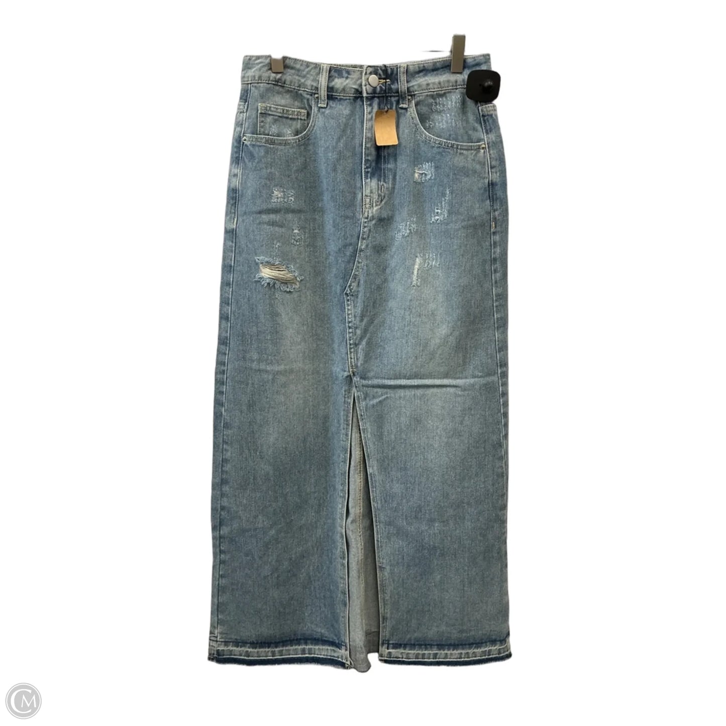 Skirt Maxi By Miss Love In Blue Denim, Size: 4