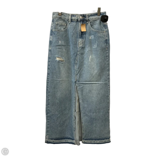 Skirt Maxi By Miss Love In Blue Denim, Size: 4