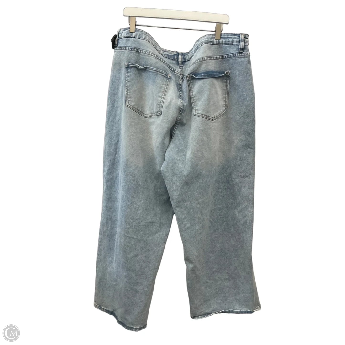 Jeans Wide Leg By Almost Famous In Blue Denim, Size: 20