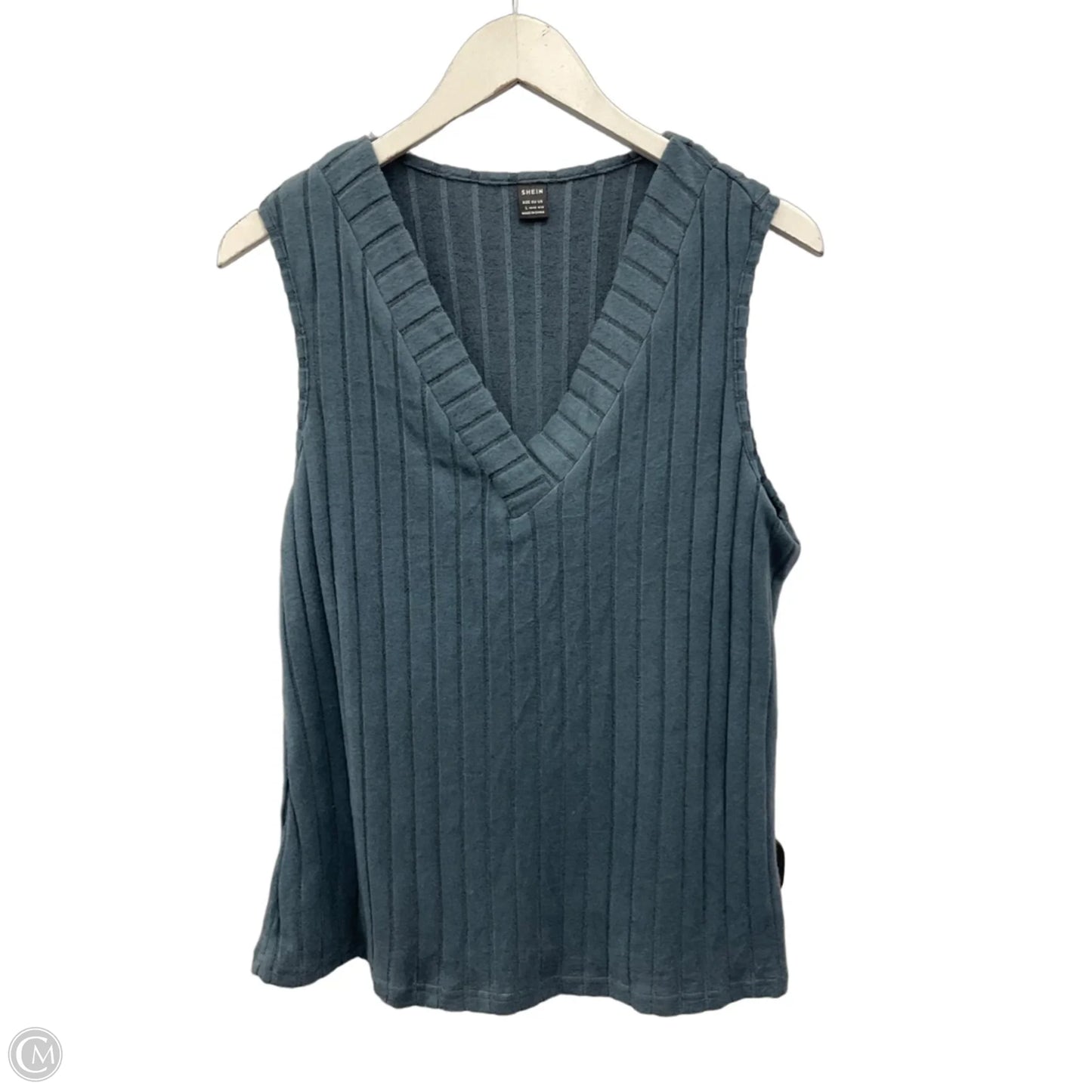 Top Sleeveless By Shein In Blue, Size: L