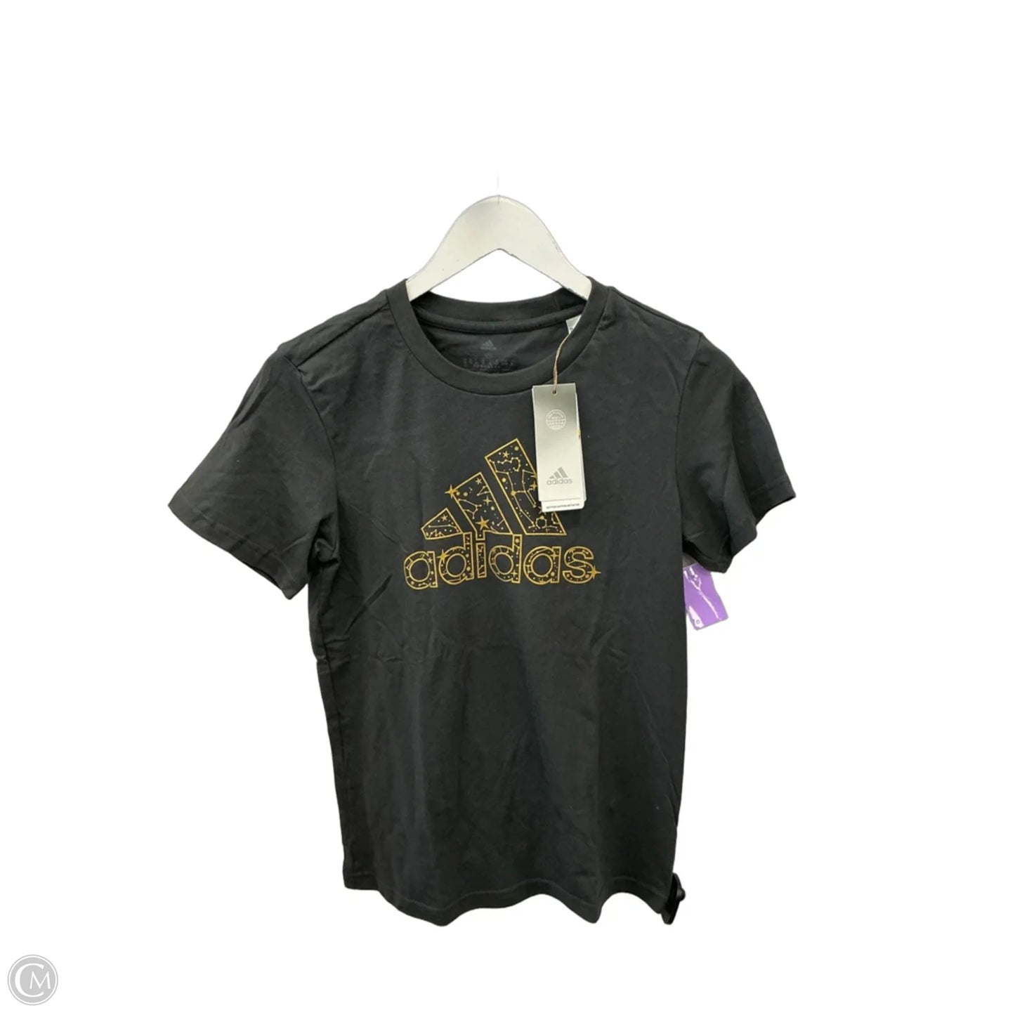 Athletic Top Short Sleeve By Adidas In Grey, Size: Xs