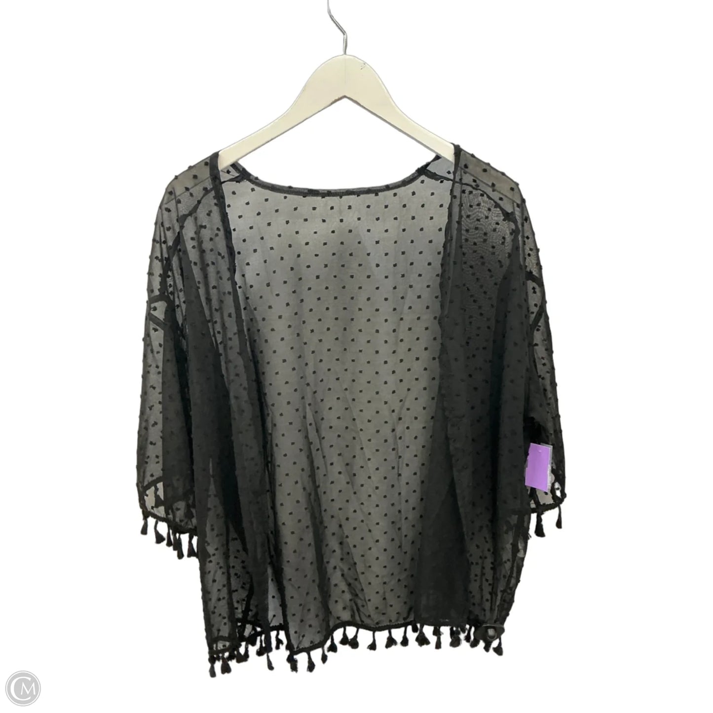 Kimono By Clothes Mentor In Black, Size: Osfm