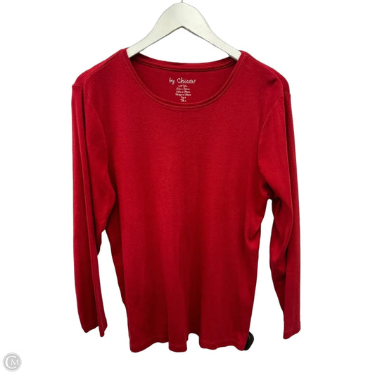 Top Long Sleeve By Chicos In Red, Size: Xl