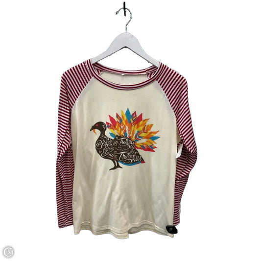 Top Long Sleeve By Clothes Mentor In Cream, Size: L