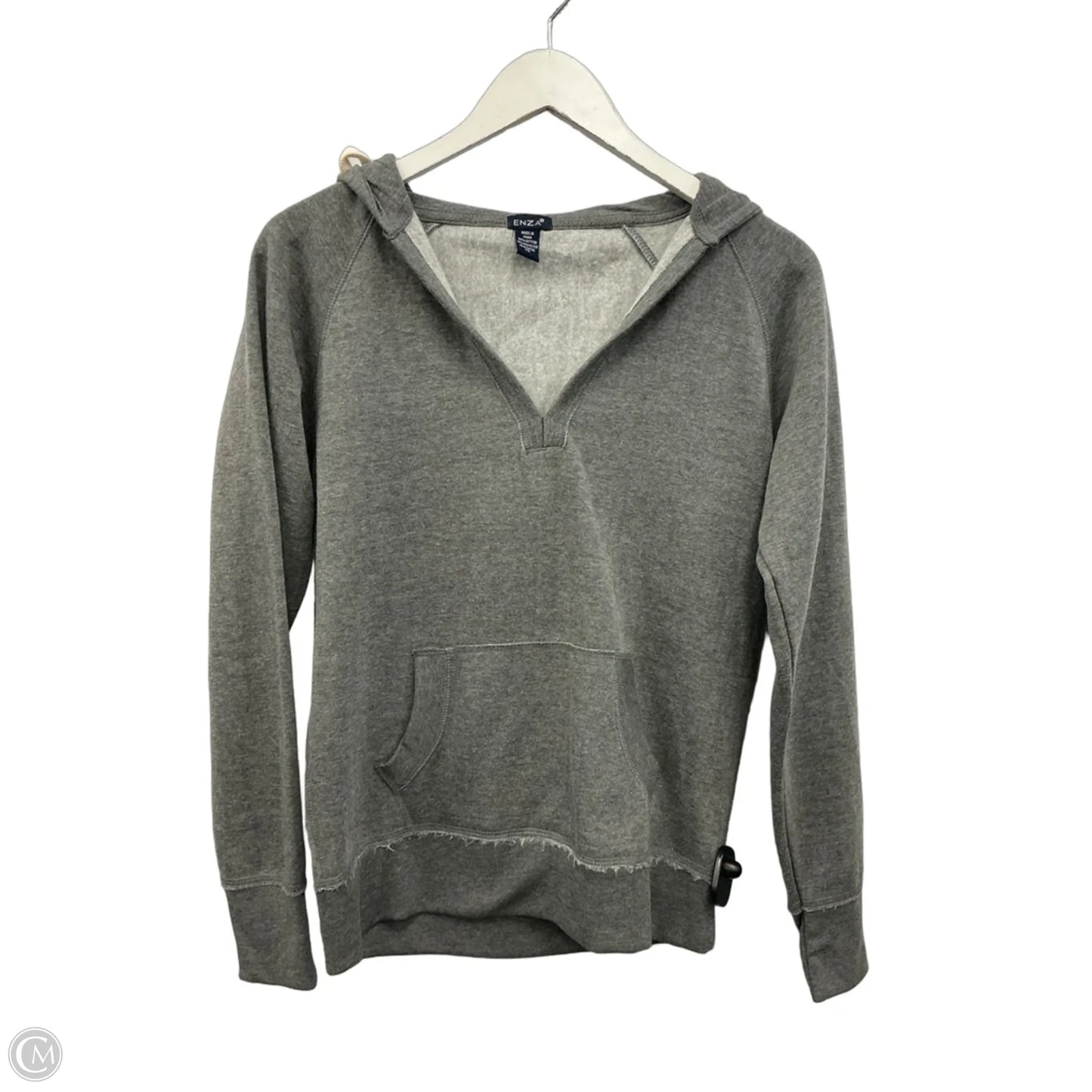 Sweatshirt Hoodie By Clothes Mentor In Grey, Size: Xs