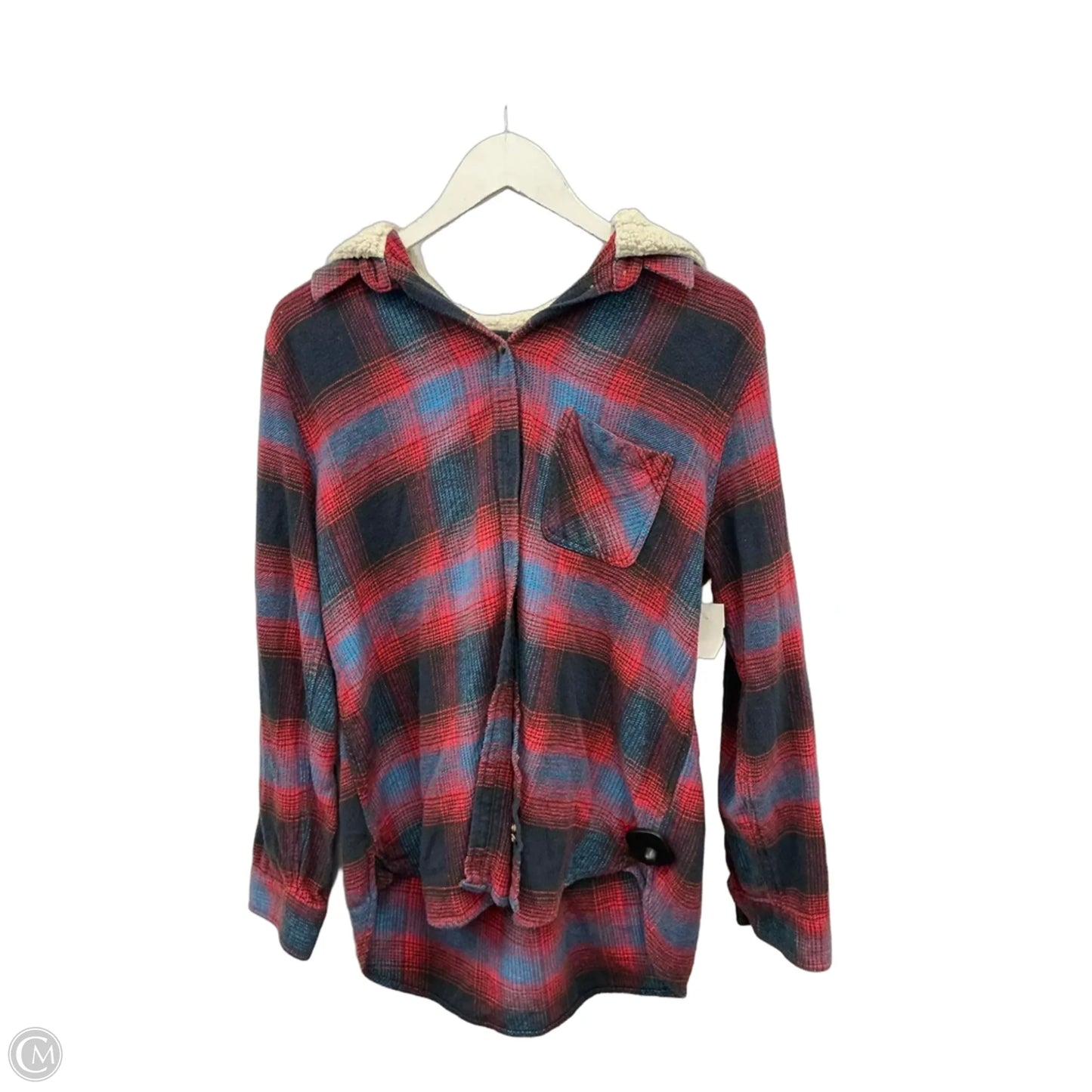 Jacket Shirt By American Eagle In Red, Size: Xl