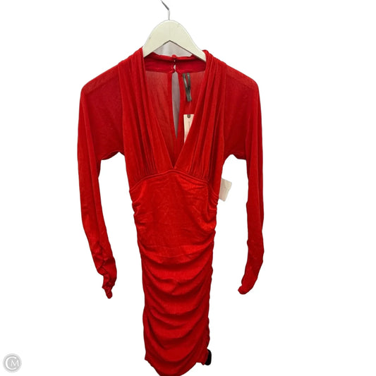 Dress Party Midi By Anthropologie In Red, Size: S