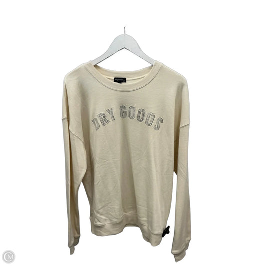 Sweatshirt Crewneck By Originality In Cream, Size: L