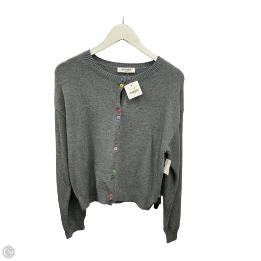 Cardigan By Clothes Mentor In Grey, Size: L