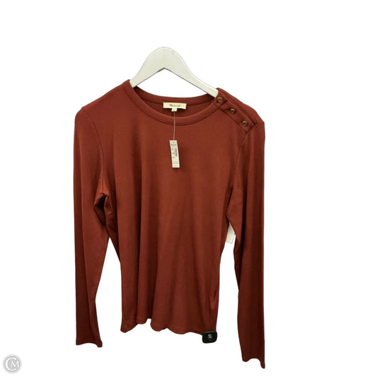 Top Long Sleeve By Madewell In Orange, Size: Xl