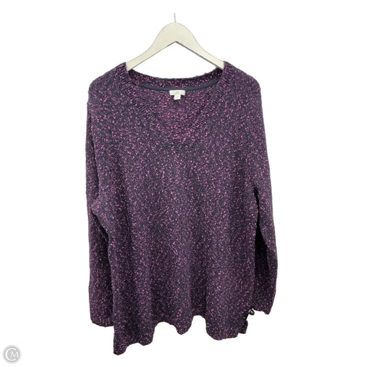 Sweater By J. Jill In Purple, Size: 2x