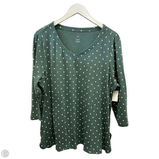 Top Long Sleeve By J. Jill In Polkadot Pattern, Size: 2x
