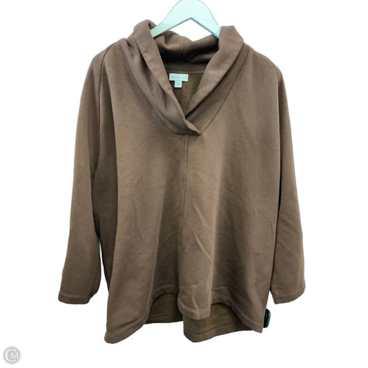 Sweatshirt Collar By J. Jill In Brown, Size: 2x