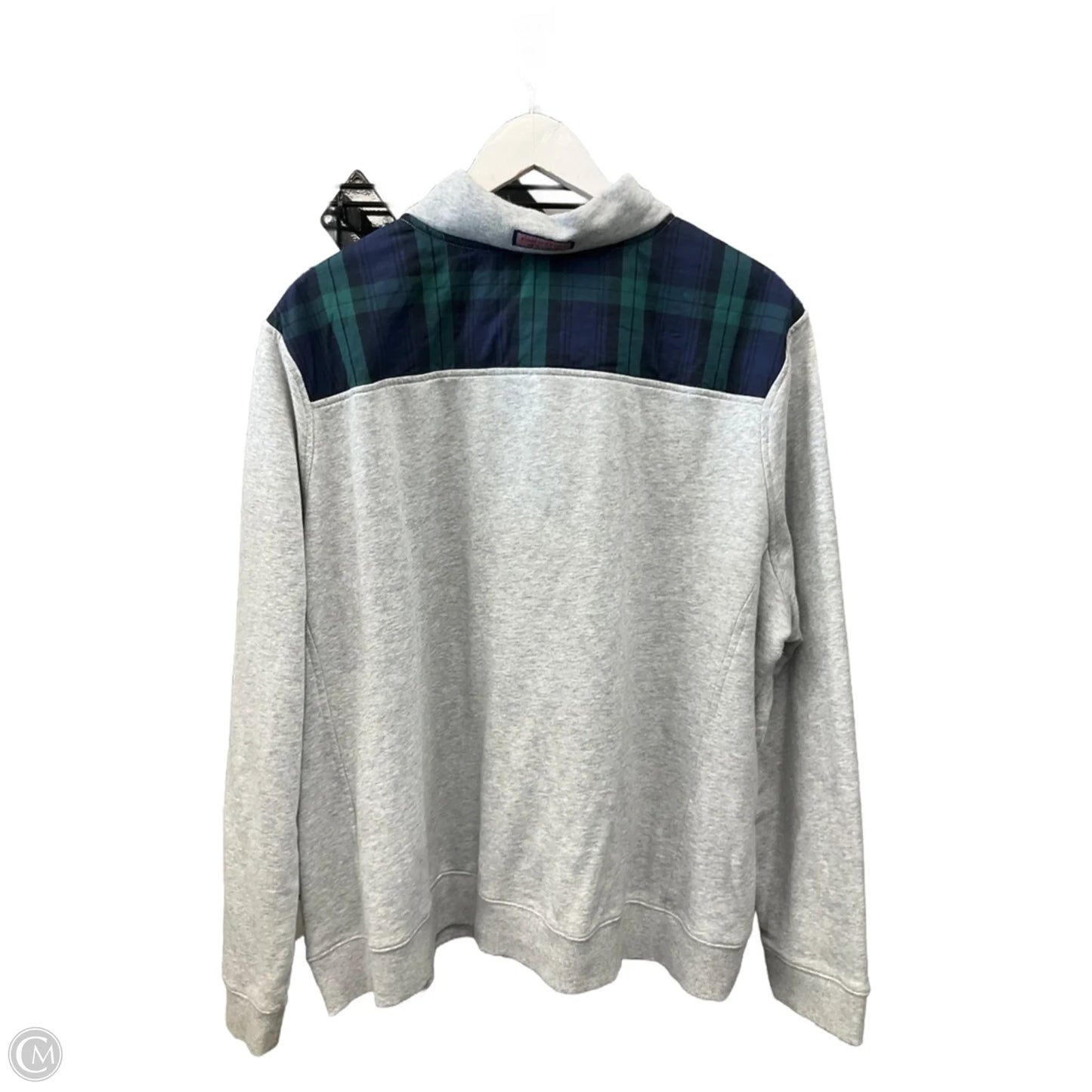 Sweatshirt Collar By Vineyard Vines In Grey, Size: 3x