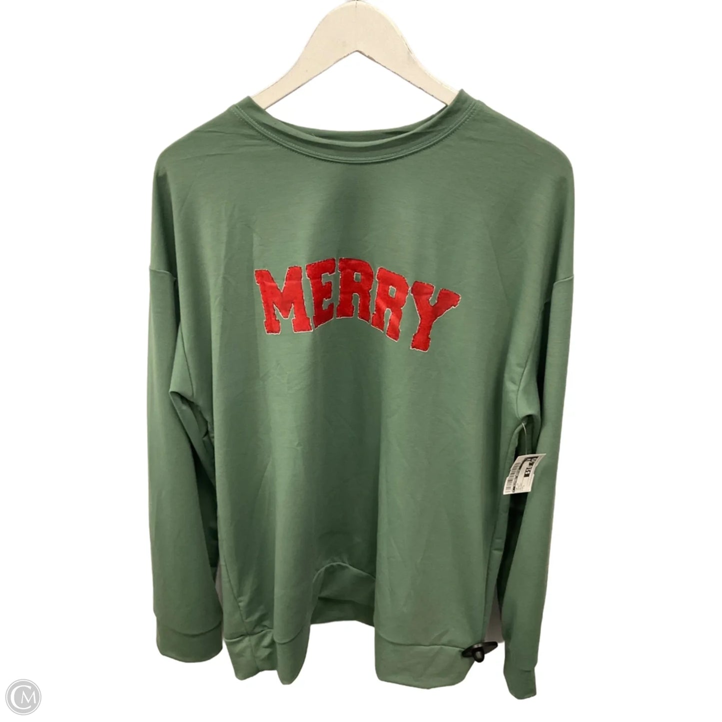 Top Long Sleeve By Clothes Mentor In Green, Size: L