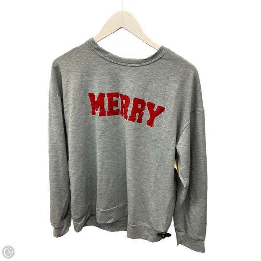 Top Long Sleeve By Clothes Mentor In Grey, Size: M