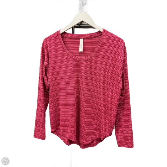 Athletic Top Short Sleeve By Athleta In Pink & Red, Size: S