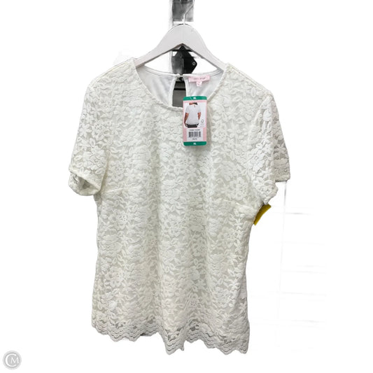 Top Short Sleeve By Clothes Mentor In Cream, Size: Xl