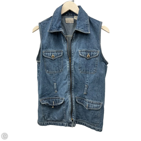 Vest Other By Paul Harris In Blue Denim, Size: S