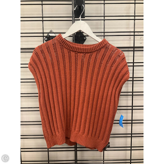Vest Sweater By Jessica Simpson In Orange, Size: L