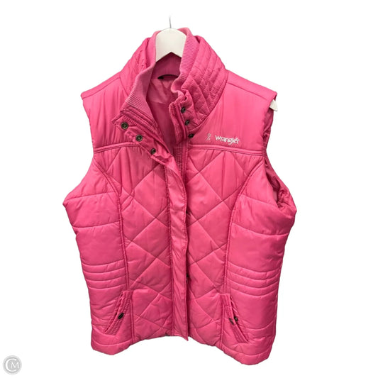 Vest Puffer & Quilted By Wrangler In Pink, Size: Xxl