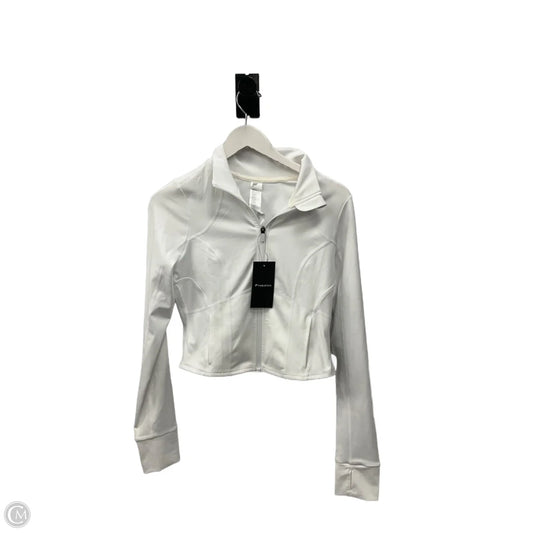 Athletic Top Long Sleeve Collar By Fabletics In White, Size: S