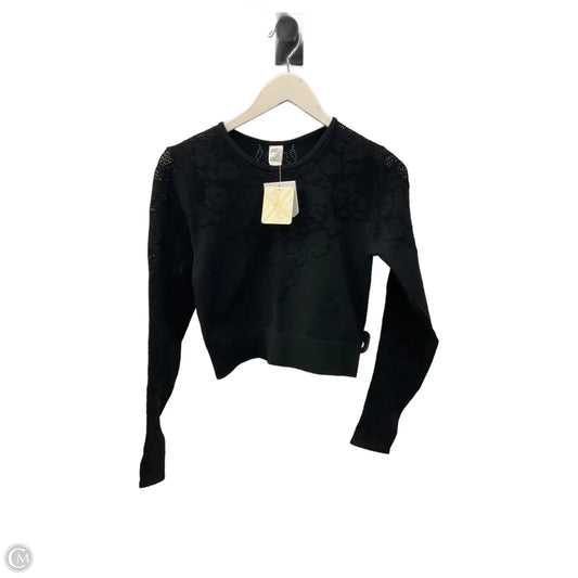 Athletic Top Long Sleeve Crewneck By Fabletics In Black, Size: L