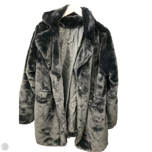 Jacket Faux Fur & Sherpa By Clothes Mentor In Black, Size: Xl