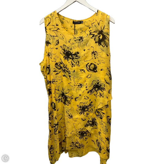 Dress Casual Midi By Clothes Mentor In Yellow, Size: Xxl