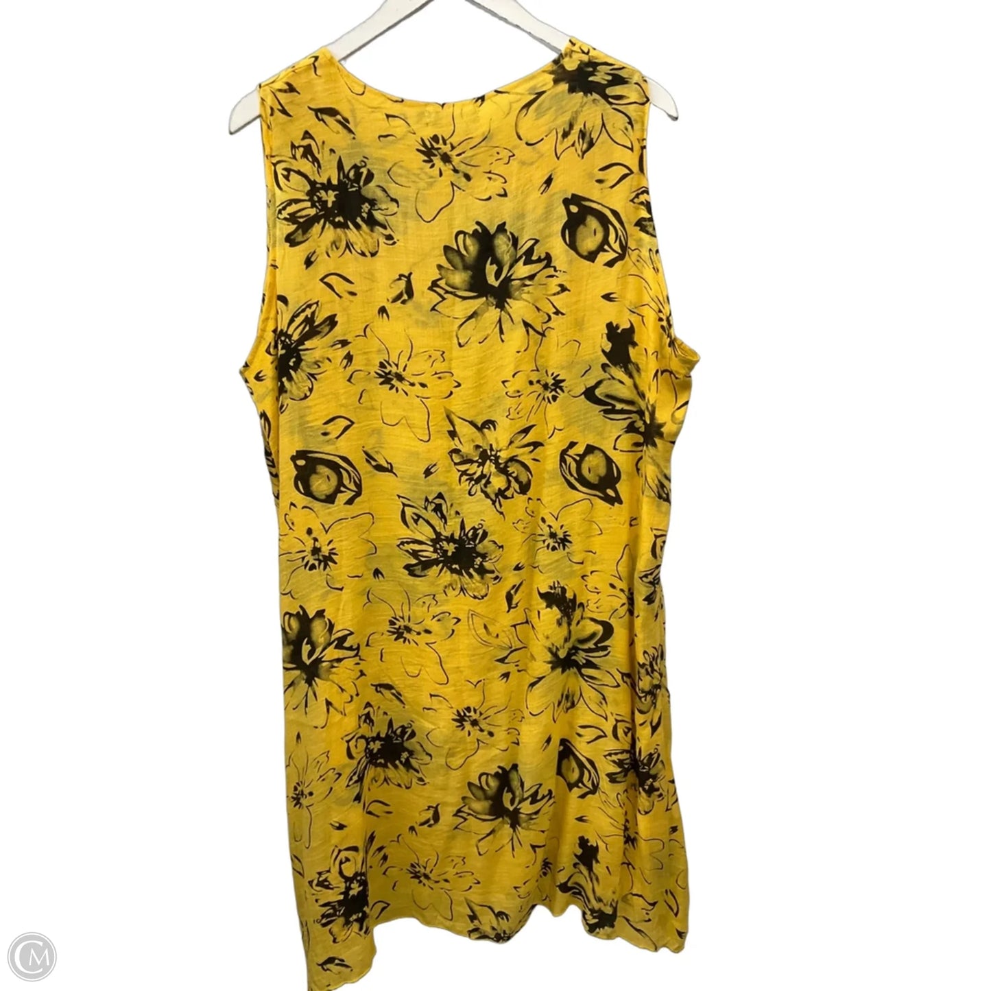 Dress Casual Midi By Clothes Mentor In Yellow, Size: Xxl