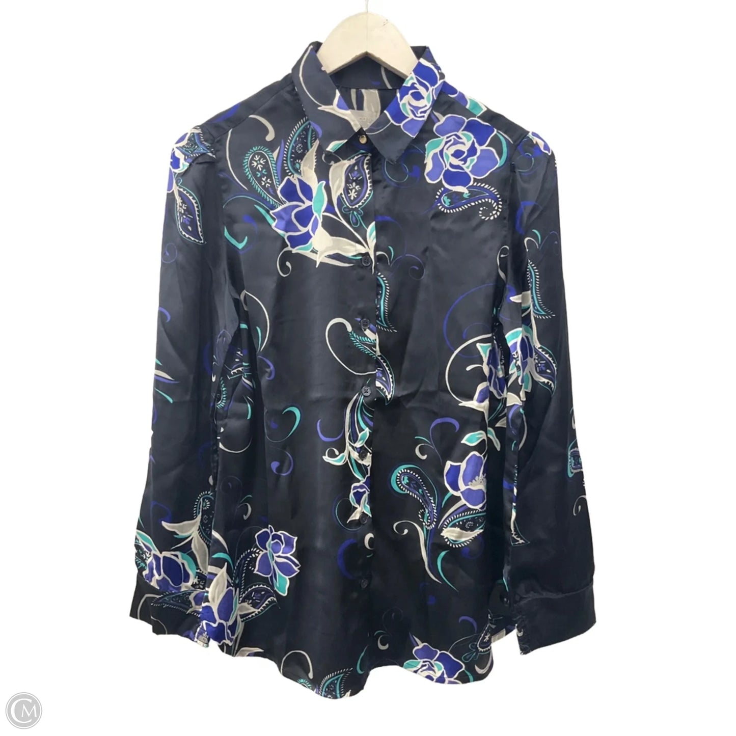 Top Long Sleeve By Chicos In Blue, Size: Xs