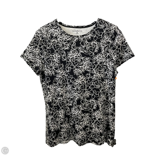 Top Short Sleeve By Croft And Barrow In Floral Print, Size: M