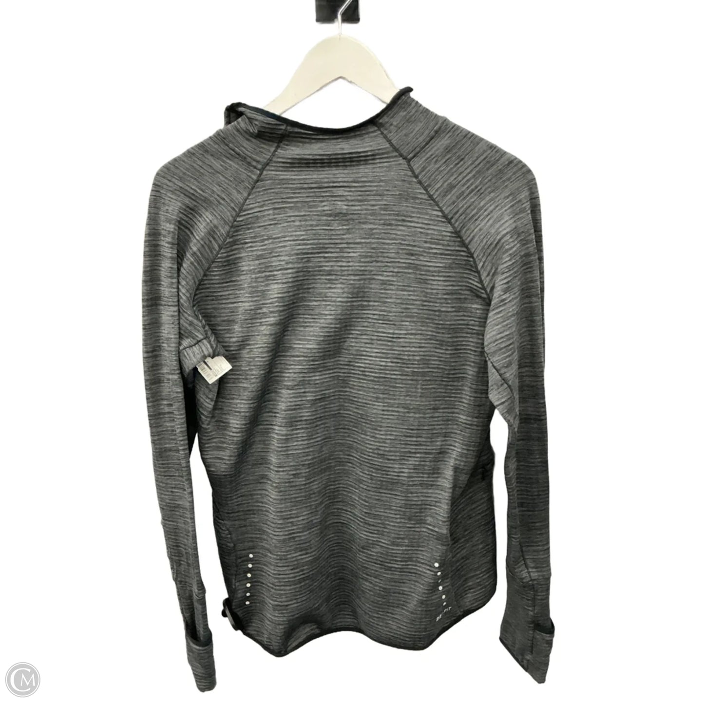 Athletic Top Long Sleeve Crewneck By Nike In Grey, Size: L