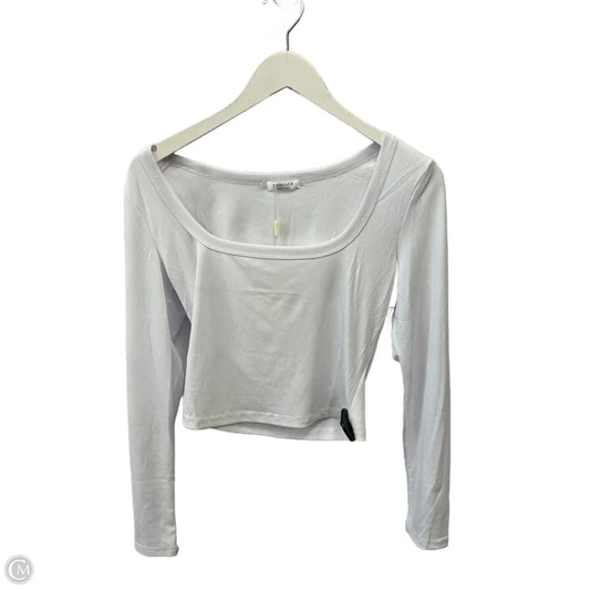 Top Long Sleeve By Ekouaer In White, Size: L